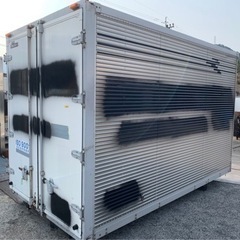 No.598 アルミバン 2ｔ 車  アルミ 箱 バイク 倉庫 トラック コンテナ 米 保管庫 物置 DIY