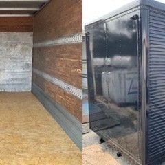 No.601 アルミバン 2ｔ 車  アルミ 箱 バイク 倉庫 トラック コンテナ 米 保管庫 物置 DIY