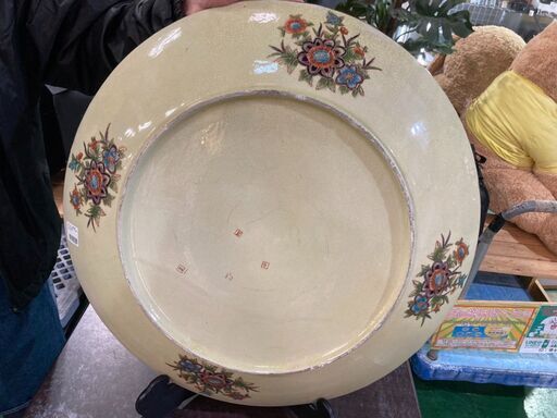金彩 飾り大皿 直径63cm 飾り皿 現状品 有田焼？ 九谷焼？ 古伊万里風