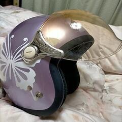 可愛い紫ヘルメット