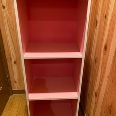 3段ボックス　ピンク