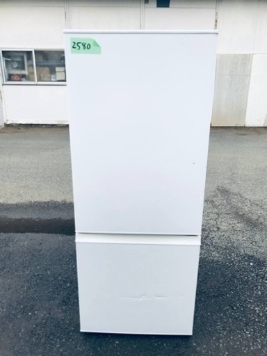 ①✨2018年製✨2580番 AQUA✨ノンフロン冷凍冷蔵庫✨AQR-BK18G(W)‼️