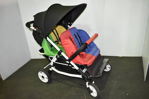 【保育園7/16-2台】≪y219/y220≫美品 Familidoo/ファミリードゥ 4人用 折畳み式 ベビーカー カラフルライフM4 フランス 22kg 保育園『複数出品』30124-01～02 保育園7/16-2台】≪y219/y220≫美品 Familidoo/ファミリードゥ 4人用