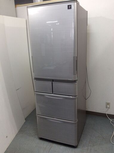 （5/11受渡済）YJT4060【SHARP/シャープ 5ドア冷蔵庫】美品 2018年製 SJ-W412D-S 家電 キッチン 冷蔵冷凍庫 左右開きドア 自動製氷 412L