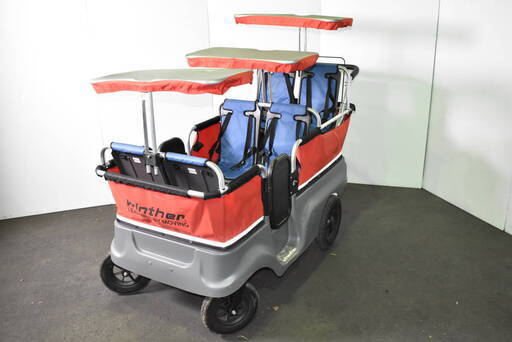 【保育園】≪y223≫良品 ウィンザー 6人乗 ベビーカー タートルキディバス お散歩カー ノーパンクタイヤ 保育園/子供/園児 30124-05 保育園】≪y223≫良品 ウィンザー 6人乗 ベビーカー タートルキディ