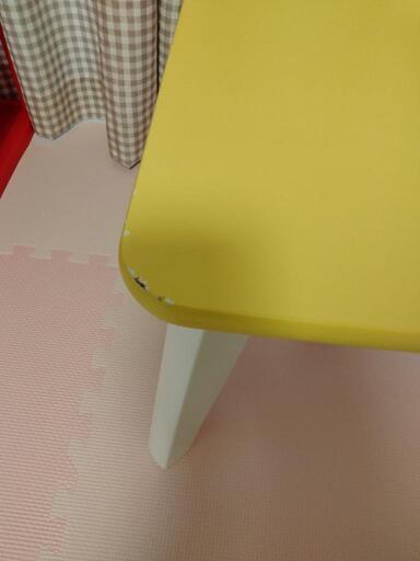 黄色が可愛い カラーこたつテーブル　マグネットヒーター付き　フラットヒーター 黄色が可愛い カラーこたつテーブル マグネットヒーター付き フラット