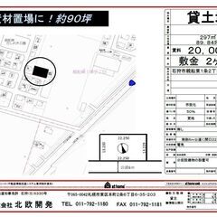 貸地　石狩市親船東１条　８９．８４坪　資材置き場等に！