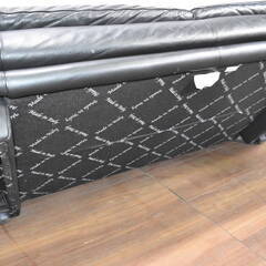 【ヤ取終了10/30】≪y225ジ 30127-01≫良品 フランスベッド/カーザモンド サコモディ 2.5人掛 本革 ソファ イタリア モダン 黒 革/レザー