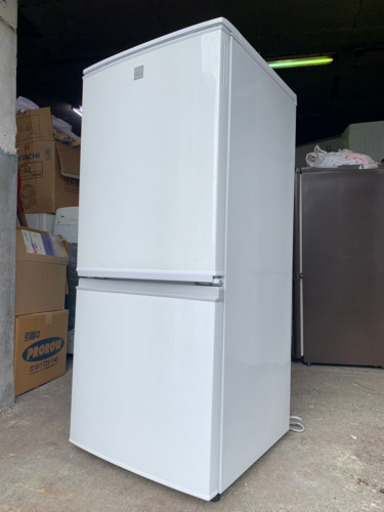 札幌市内配送無料 17年製 美品 SHARP シャープ 137L 2ドア冷蔵庫 SJ-14E5-KW つけかえどっちもドア