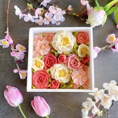 彩り鮮やかフラワーおはぎBOX作り〜春の花〜