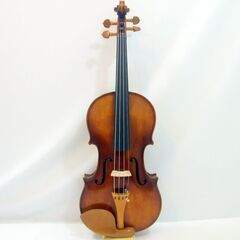 メンテ済み モダンドイツ製 バイオリン 4/4 ストラドモデル ボックスウッドフィッテング 虎杢 ドミナント弦 発表会 コンクールなど 本体のみ 力強く心地良い音色 手渡し 試奏歓迎 全国発送対応 中古バイオリン 名古屋近郊 愛知県清須市より 管理（カ）7143 メンテ済み モダンドイツ製 バイオリン 4/4 ストラドモデル ボックス