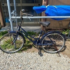 【ネット決済・配送可】【配送可能】CHINON’s 自転車 ネイビー