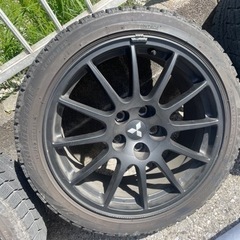 ランエボ10 純正ホイール（ラバー塗装）　スタッドレス付き