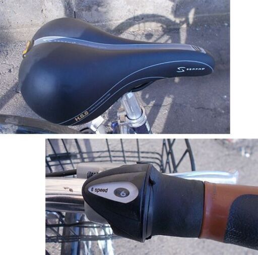 シティサイクル 26インチ 6段変速 ブリヂストン ビレッタ VILLETTA カギ付き カゴ 鍵 ネイビー系 ママチャリ シティーサイクル 自転車 札幌市東区 新道東店 シティサイクル 26インチ 6段変速 ブリヂストン ビレッタ VILLETTA