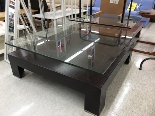 ガラスセンターテーブル　100×100