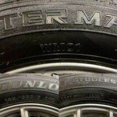 【DUNLOP WINTER MAXX WM01 195/65R15】スタッドレス【LEBEN 15インチ 6J5HPCD114.3+43】2019年製 バリ溝 セレナ等　(TG724) クレジットカード QRコード決済可能