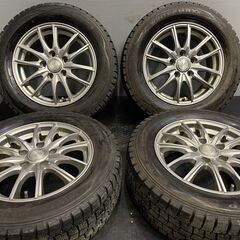 【DUNLOP WINTER MAXX WM01 195/65R15】スタッドレス【LEBEN 15インチ 6J5HPCD114.3+43】2019年製 バリ溝 セレナ等　(TG724) クレジットカード QRコード決済可能