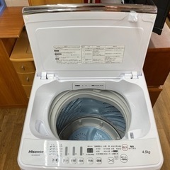 I319 ★ Hisense 洗濯機 （4.5㎏）★ 2016年製 ⭐動作確認済⭐クリーニング済