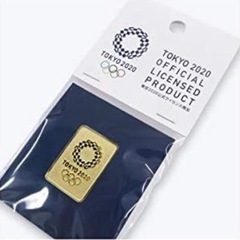 ピンバッジ　東京2020 オリンピック　組市松紋　ゴールド　エンブレム