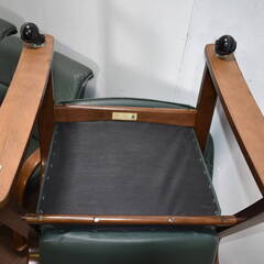 【ヤ取終了9/7】≪y242ジ 40216-03≫冨士ファニチア 本革 ミーティング/ダイニング ソファ/チェア 4脚セット キャスター 木製フレーム