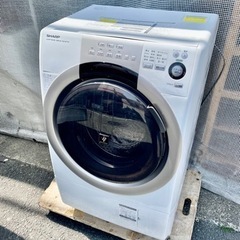 【ネット決済・配送可】ドラム式 洗濯機 SHARP シャープ 2...