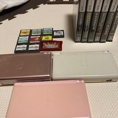 DS本体ピンク色違い2つホワイト1つ　ソフト16本