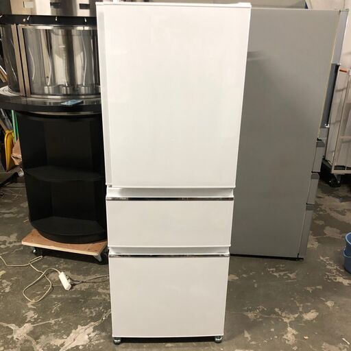 6/12終 YA】2019年製 三菱 ノンフロン冷凍冷蔵庫 MR-CX33E-W 3ドア