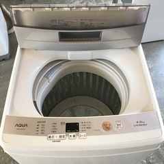 【取引き中】洗濯機_AQUA(AQW-S45S)_2018年式