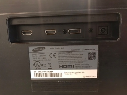 Samsung 4K パソコンモニター　中古