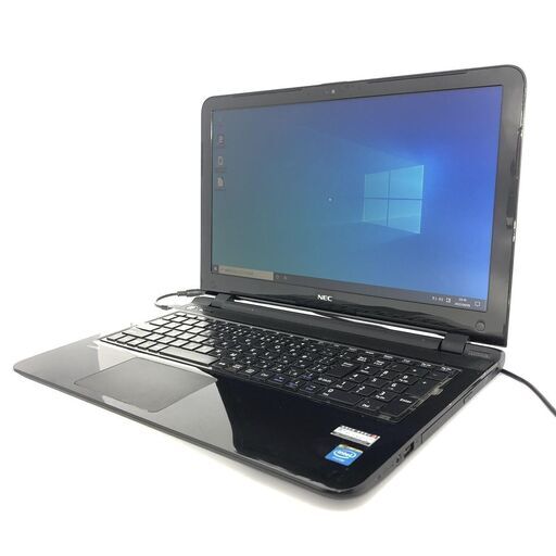 大容量HDD-750G ノートパソコン 15.6型 NEC PC-LS150SSB 中古良品 第4世代Celeron 4GB DVDRW 無線 Bluetooth webカメラ Win10 Office