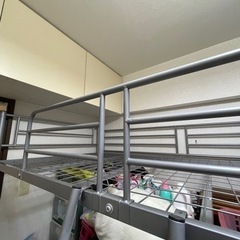ニトリのスチール製ロフトベッド。シングルサイズ