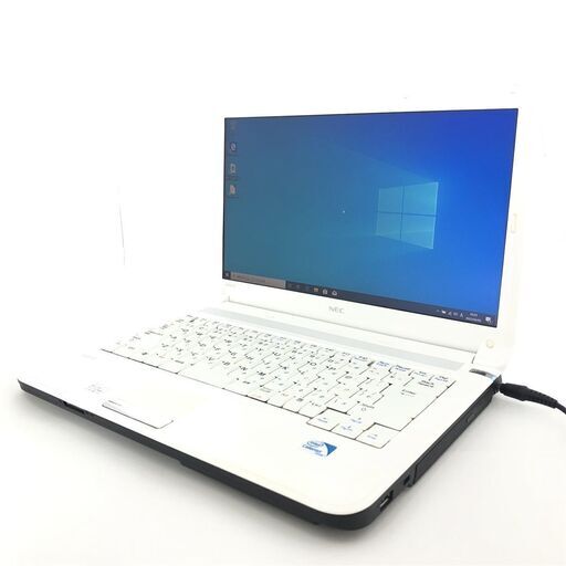 Wi-Fi有 ホワイト ノートパソコン 14型ワイド NEC PC-LE150D1 中古良品 Celeron 4GB DVDマルチ 無線LAN Windows10 Office