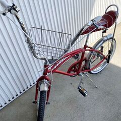 AVIREX アヴィレックス 自転車 ビーチクルーザー バナナシート シーシーバー 20インチ AV-201SR 40周年記念 MATT RED