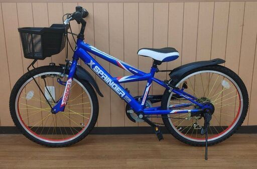 子供用自転車 6段変速 22インチ 青 X SPRINGER