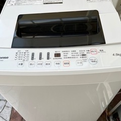 2018年製ハイセンス洗濯機4.5kgステンレス槽
