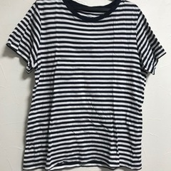 【中古】ユニクロボーダーTシャツ　ウィメンズLサイズ