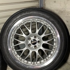 ネット決済可　BBS  引取32000円、225/50 r18 7.5j 48、タイヤホイール4本set 「PCD100」
