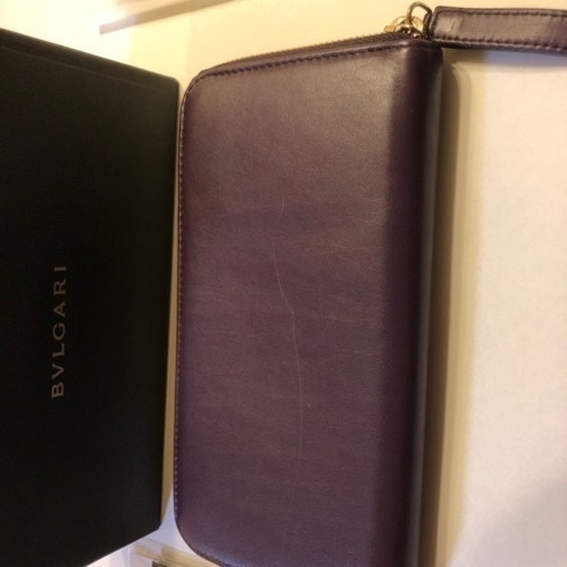 BVLGARI ブルガリ レザー G金具 ラウンドファスナー 長財布 ウォレット  