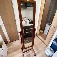 姿見　鏡　(木製/高さ150cm)