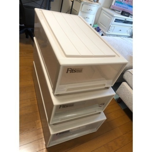 Fits フィッツケース ロングL カプチーノ3個セット