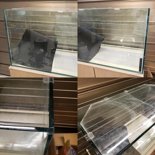 GEX 90cm水槽 フレームなし水槽 グラステリア900 水槽台 扉付き