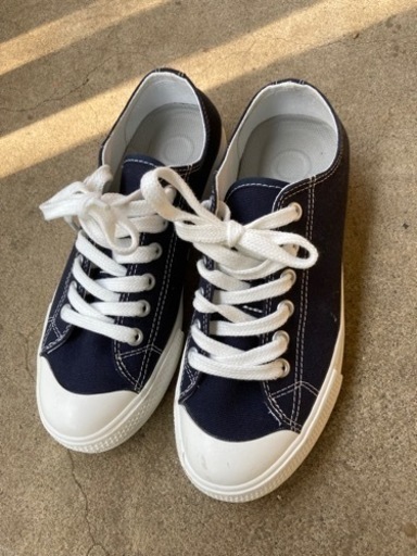 無印５分履いたのみ22 キャンバスネイビースニーカーレディース とも 小平のその他の中古あげます 譲ります ジモティーで不用品の処分