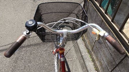 自転車 ママチャリ 赤 レッド