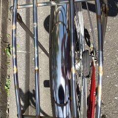 自転車 ママチャリ　赤 レッド
