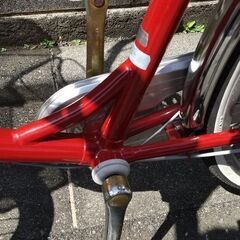 自転車 ママチャリ　赤 レッド