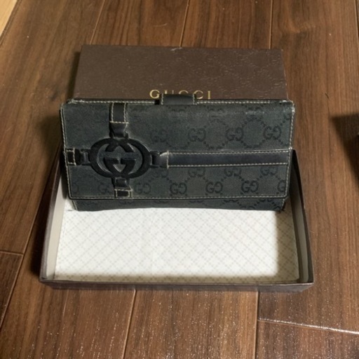 箱付 GUCCI 二つ折Wホック 長財布