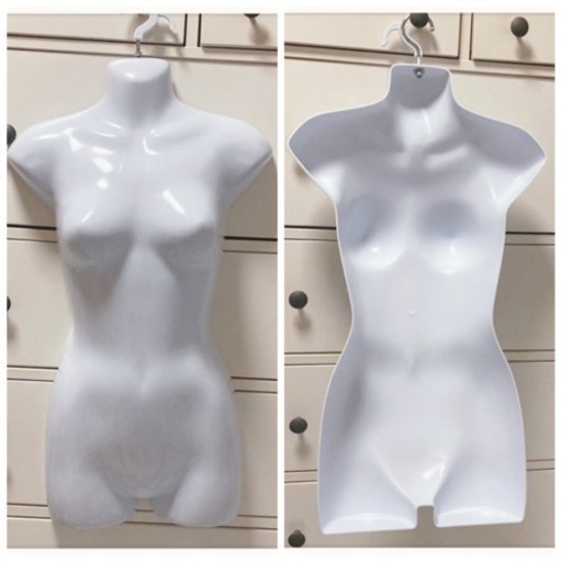 ご購入者様決定トルソー ハンガー 鎖骨も綺麗 白 マネキン ハンガー  