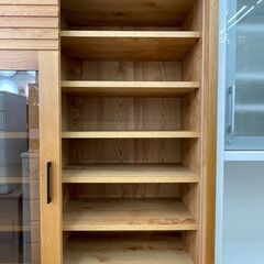 ⭐河口家具 2面食器棚 ✨定価￥175,200✨ おしゃれな木目 スライド式  収納力抜群！！⭐