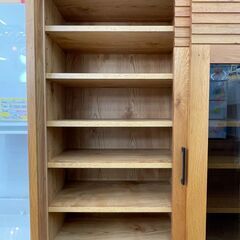 ⭐河口家具 2面食器棚 ✨定価￥175,200✨ おしゃれな木目 スライド式  収納力抜群！！⭐