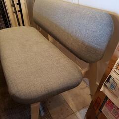 【クリーニング済・配送可】ニトリ ダイニング4点セット （グレー×オレンジ）テーブル幅160cm  管理番号81104